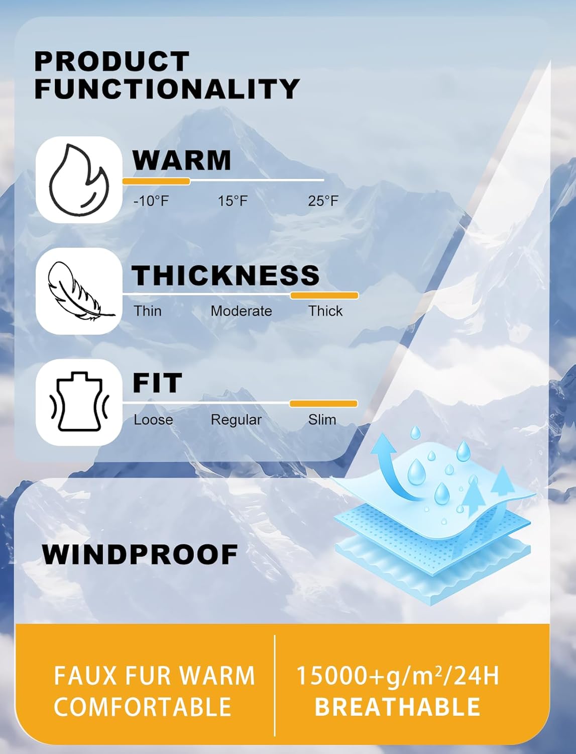 GSOU SNOW Women Ski Suit One Piece Snowsuit Snowboard Faux Fur Collar Slim Jumpsuit Jacket Insulated Windproof Outdoor Winter - Image 6