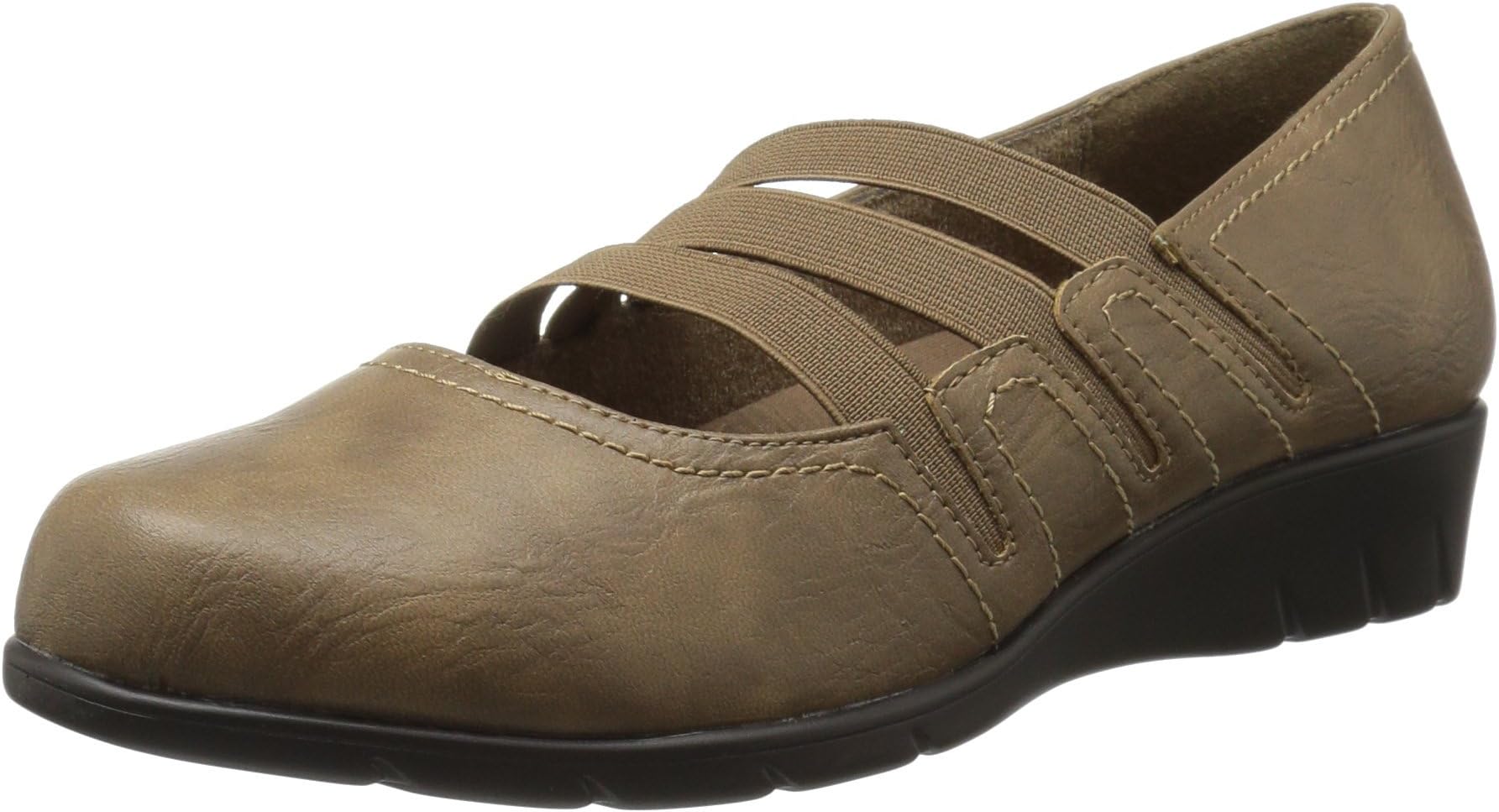 Easy Street Women's Birdie Flat, Burgundy, 6 N US Women
