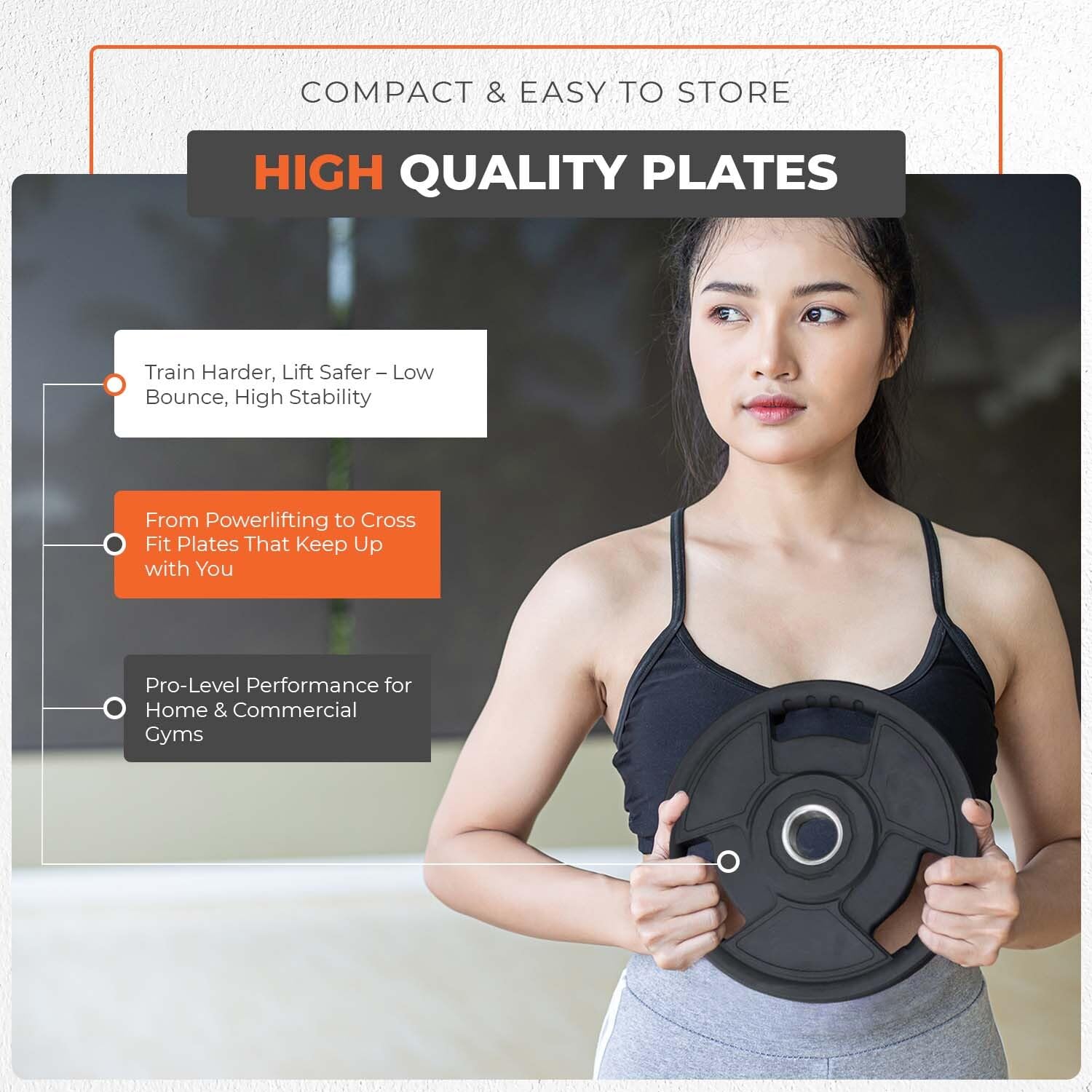 Olympische Hantelscheiben aus Urethan - Langlebiges, geräuscharmes Design für Krafttraining, Gewichtheben und Heim-Fitnessstudio - Mehrere Gewichte erhältlich (15 kg)