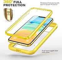 Vista 809 de Diaclara - Funda diseñada para iPhone 15 Plus de 6.7 pulgadas, transparente, cuerpo completo, con protector de pantalla, resistente de protección