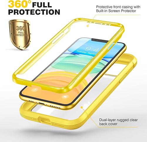Miniatura 39 de Diaclara - Funda diseñada para iPhone 14 Pro Max, resistente, de cuerpo completo, con protector de pantalla sensible al tacto y antiarañazos + Blanco