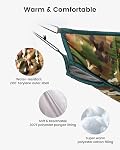 OneTigris Hideout Underquilt Hammock, pleine longueur Léger 4 Saison Hammock Quilt pour le camping Randonnée Backpacking Voyage Plage Backyard Patio portable