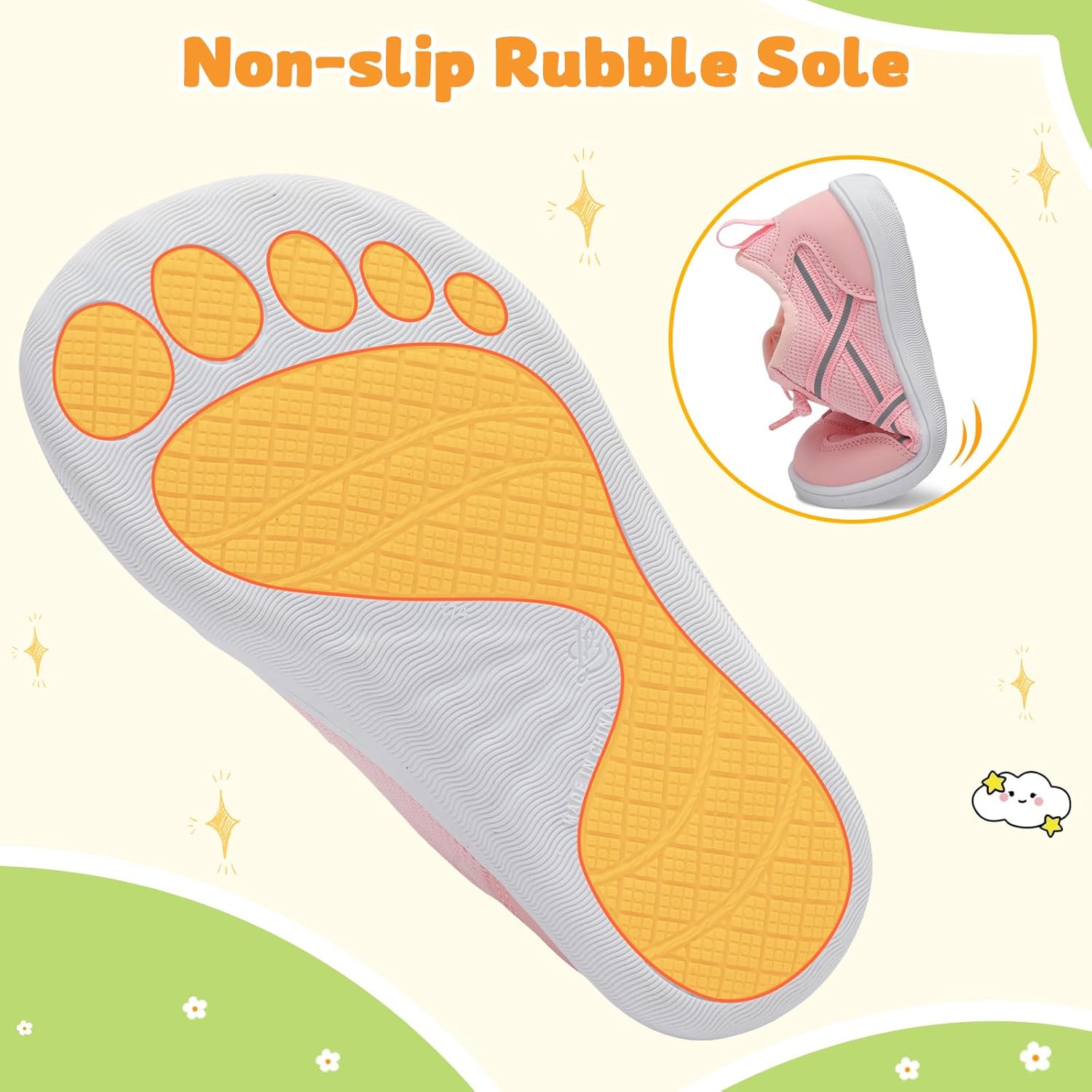 LeIsfIt Toddler Shoes Boys Girls Wide Barefoot Shoes Kids Slip on Casual Sneakers Breathable Non-Slip Sneakers for Walking Play School Tennis - Image 7