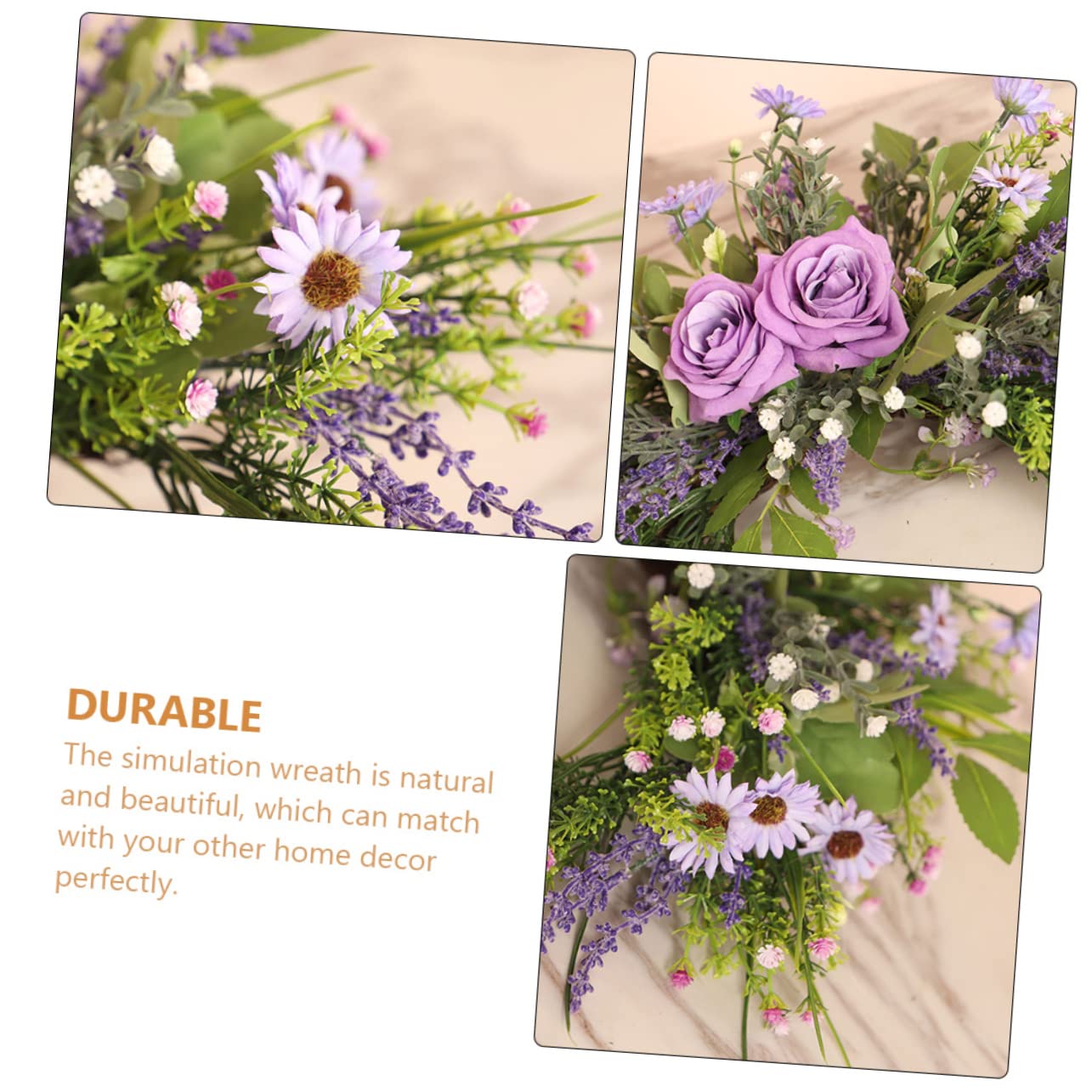 ABOOFAN Ghirlanda Di Fiori Artificiali Per Decorazione Della Porta Ghirlanda Primaverile Rosa Per Matrimoni e Feste Facile Da Installare e Perfetta Per Eventi e Decorazioni Domestiche