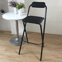 Folding Bar Stool with Backrest, Padded and Portable, Ideal for Kitchen, Caf , Outdoor Use, Mido Height, Adult Counter Stool, Space-Saving Design
