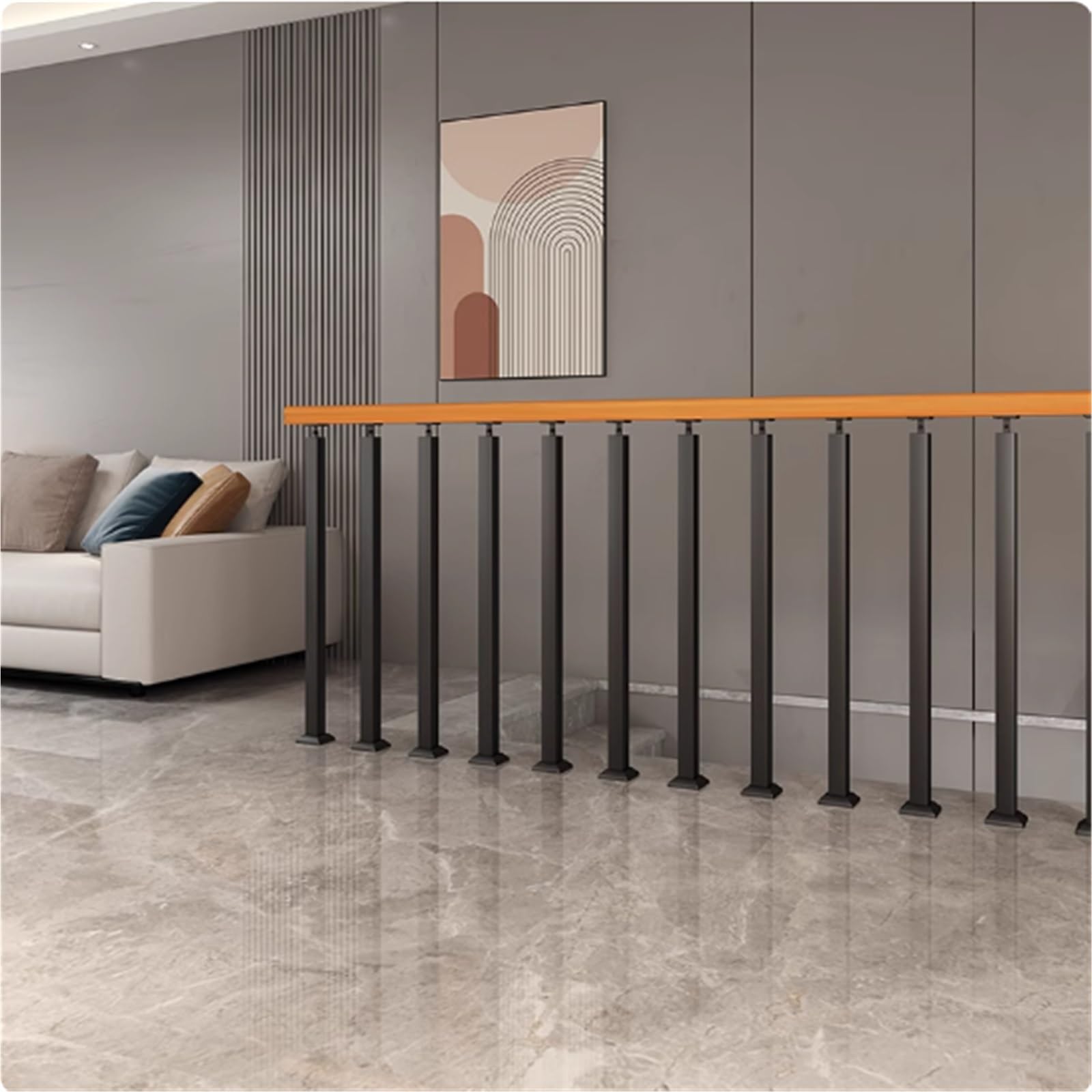 Poteau de rampe d'escalier design carré pour sublimer votre déco de grenier
