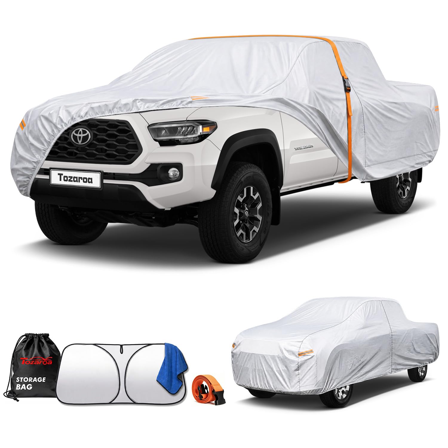 Car Cover Waterproof All-Weather,Heavy-Duty Outdoor Full Exterior Automobiles Sedan/Coupe (Length 186-193 inch) with Windshield Sun Shade Universal Fit Ford Mustang,Chevy Camaro/Corvette etc — view 20
