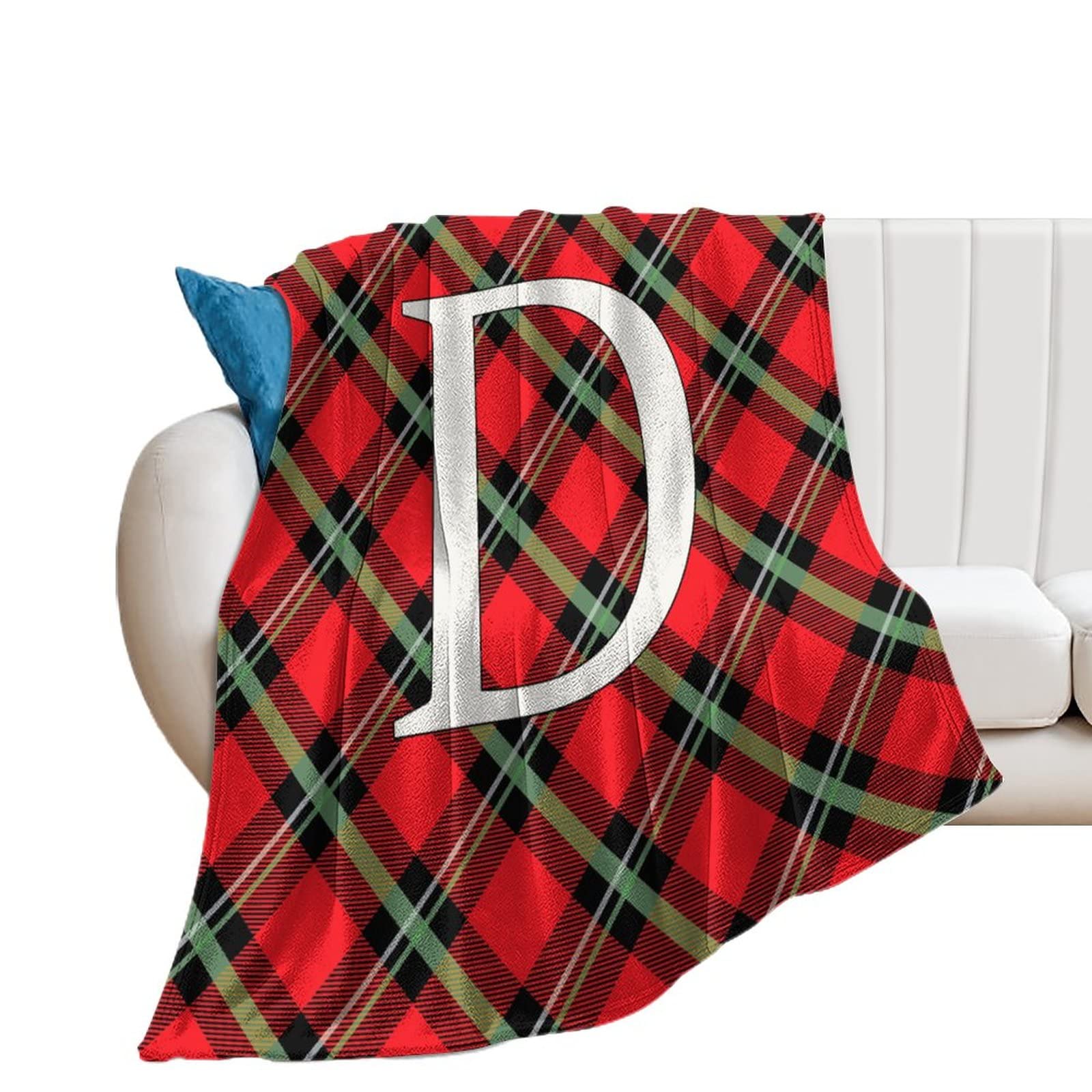 Plaid flanelle lettre D une idée cadeau idéale pour la maison
