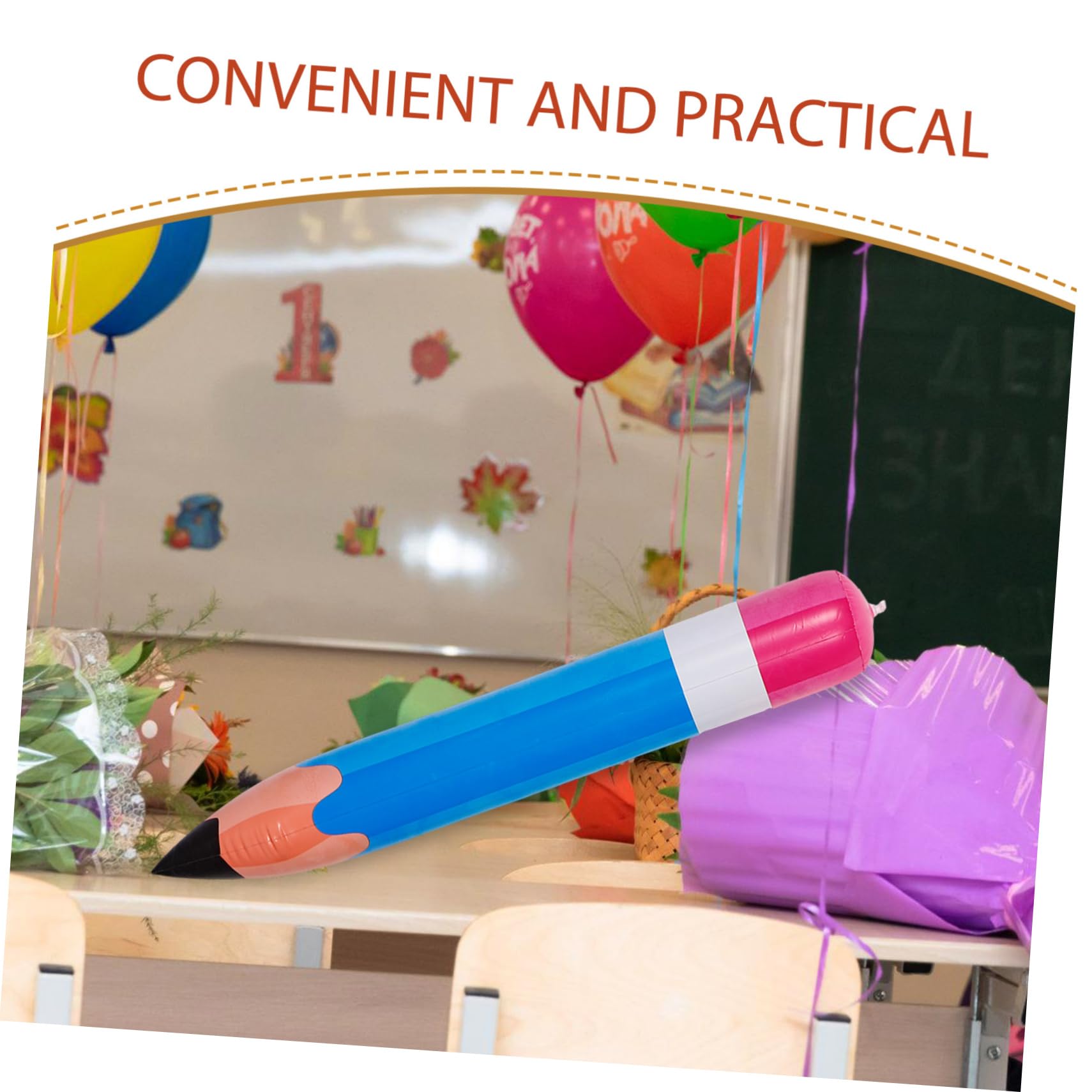 TOPBATHY 30 Pièces crayon gonflable Fournitures scolaires gonflables PVC géants