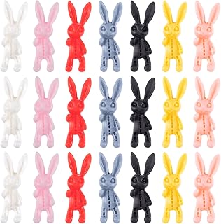 91 Pcs Crossskull Rabbit Nail Charm 3D Playboy Bunny Acrylic Charm for Nails Colorful Resin Rhinestones Decoration for Art Craft Scrapbook Phone Case