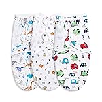 Bubble bear Baby Boy Girl Swaddle Blankets, 3-6 Months - Hypoallergenic, Adjustable Swaddle Sleep Sacks, Cute Soccer Ball, Dinosaur Pattern, 3 Pack