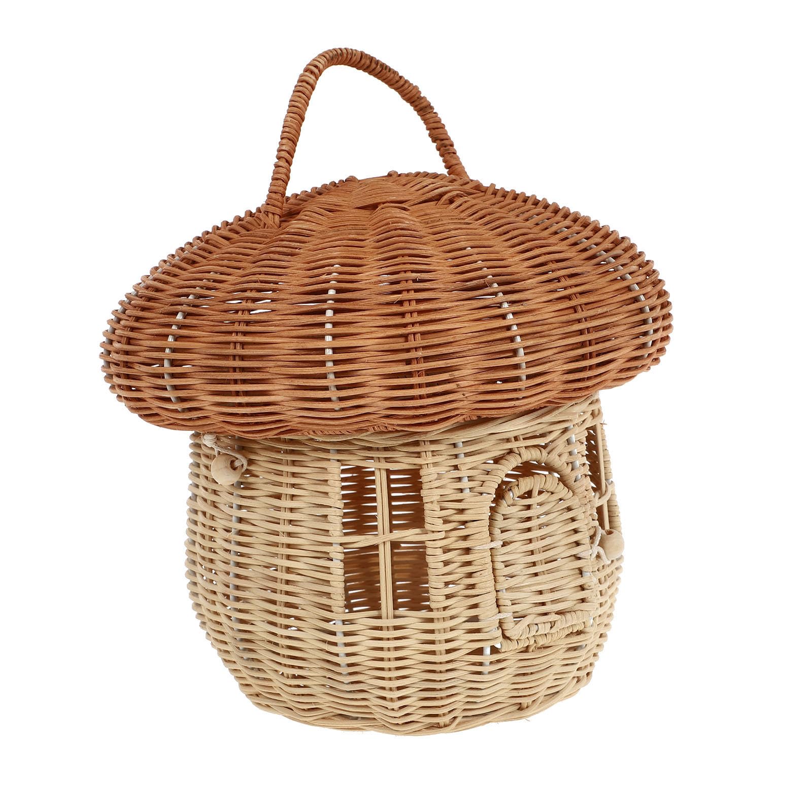 Panier tressé rangement en rotin pour embellir un bureau et ranger les petits accessoires