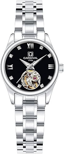 Miniatura 6 de Juego de 2 relojes para parejas para él y ella, reloj automático para hombres y mujeres