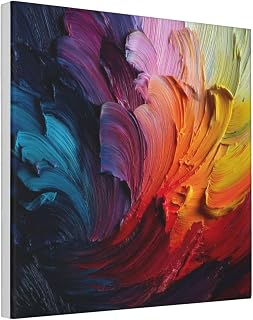 Many Colors Fading Poster Wall Art Canvas Print Picture For Living Room Farmhouse,12x12 Inch Framed
