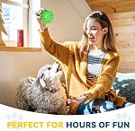 3.5” Large Dog Toys Ball, 6 Pack Squeaky Dog Toys, Durable Dog Toys for Aggressive Chewers, Spiky Dog Ball for Clean Teeth and Training, Fetch Toys for Large Dogs, Puppy Chew Toys for Teething