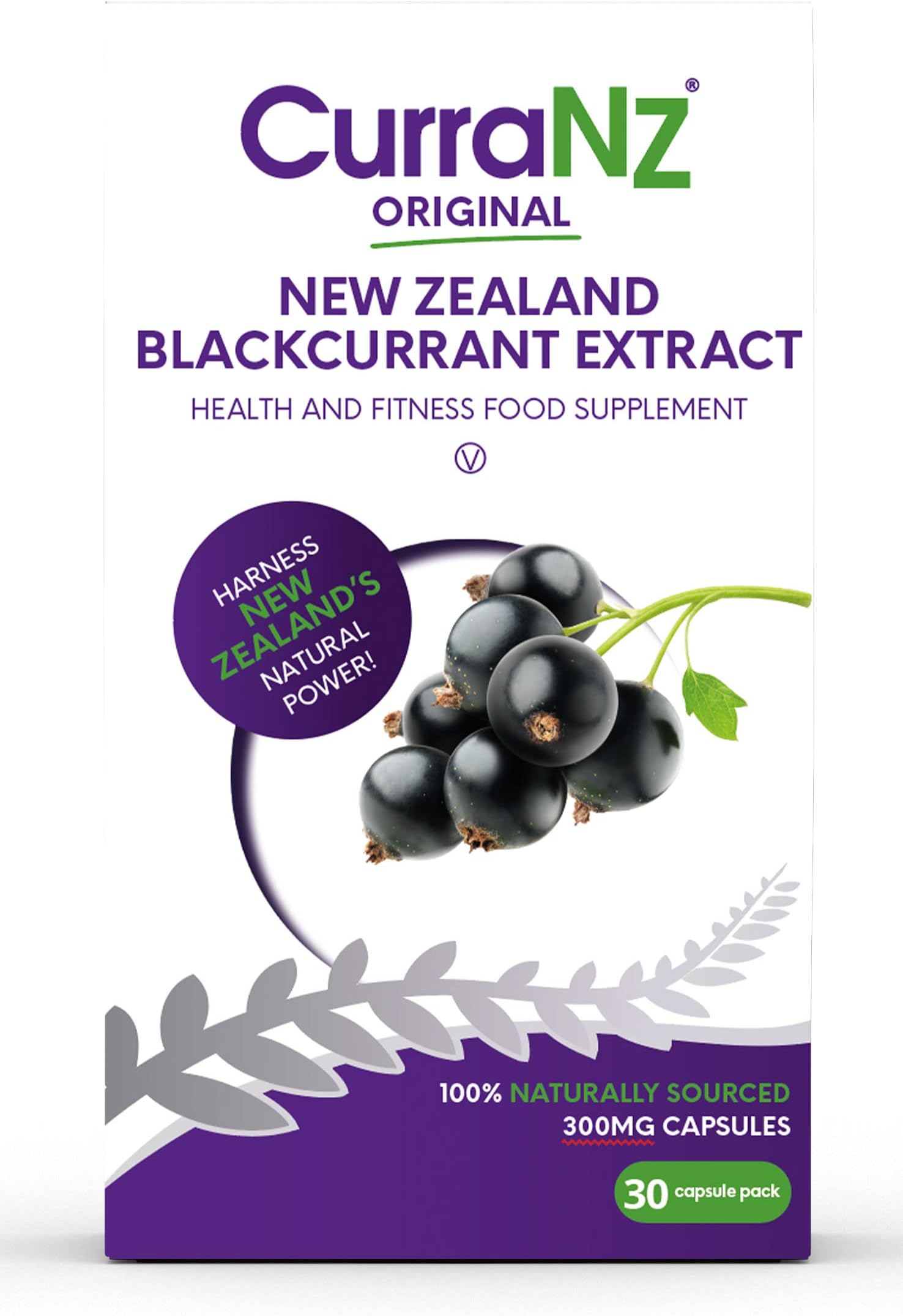 New Zealand Blackcurrant Anthocyanin Extract Supplement (30 Capsules)
