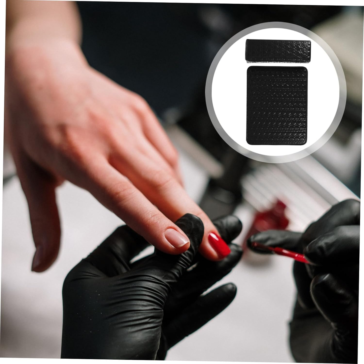 2pcs Leather Nail Art Hand Rest Cushion Soft Ergonomic Wrist Support Pad for Manicure Portable Arm Pillow Protecting Vanity From Dust and Polish for Salon and Beginner Use