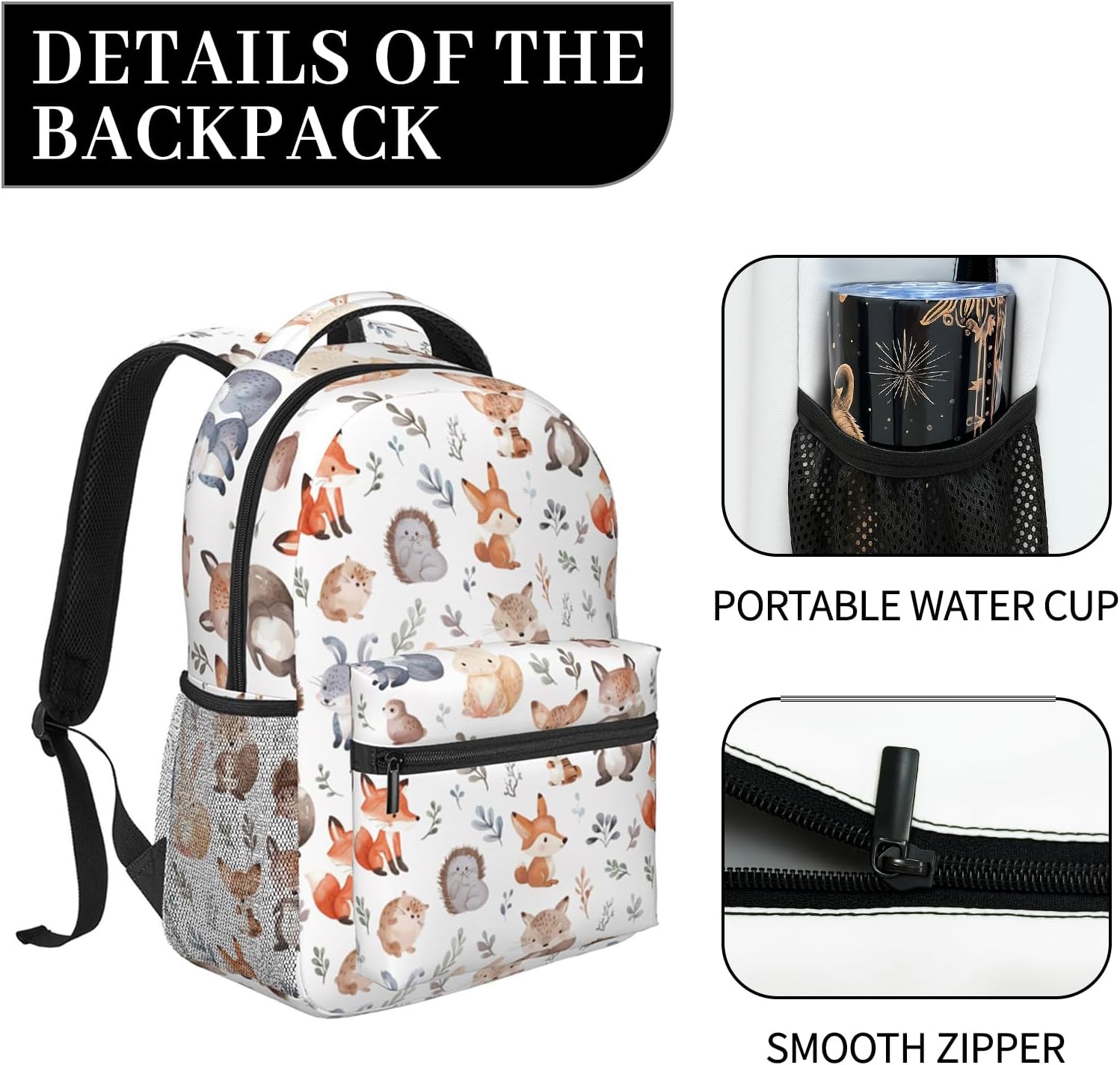 Cute Axolotl Backpack, Travel Backpacks Laptop Rucksack for Women, School Bookbag for Kids Girls Boys Teens, Axolotl Back Pack Accessories Bag for Work, Ideal Gifts for Animal Lovers - Image 4