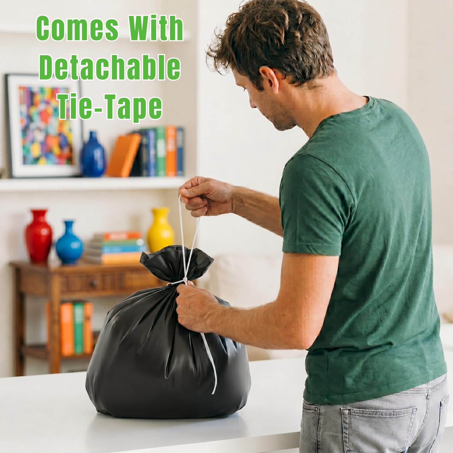 Aptro Garbage Bags - 90 Count, Black -3
