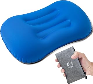 Jiancrate Ultralight Camping Pillow for Adults Kids, Compressible Compact Inflatable Pillow, Comfortable Ergonomic Blow Up Pillow, Beach Pillow, Inflatable Pillows for Camping, Hiking, Fishing, Picnic