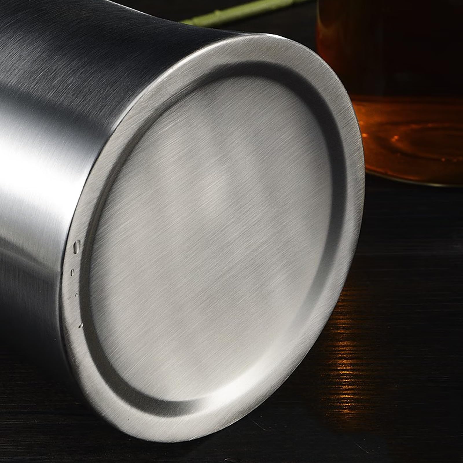 Cubo de Champán Contenedor de cubitos de hielo de acero inoxidable moderno Enfriador de vino de champán Cubo de hielo Bar en casa Cubo de hielo Cubo de bebida con tapa y mango cómodo Cubiteras Acero(1