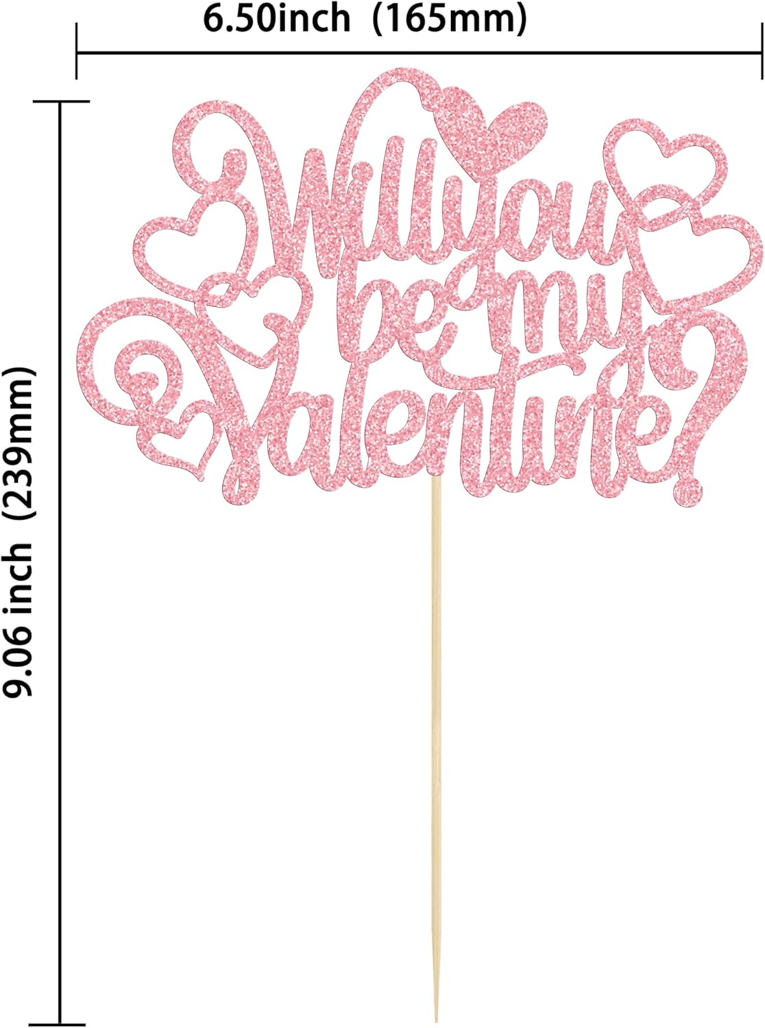 48 Adornos Para Tartas De San Valentín Y Bodas | Corazones Rojos Con Purpurina, 6 Diseños | Para Cupcakes, Pasteles, Postres