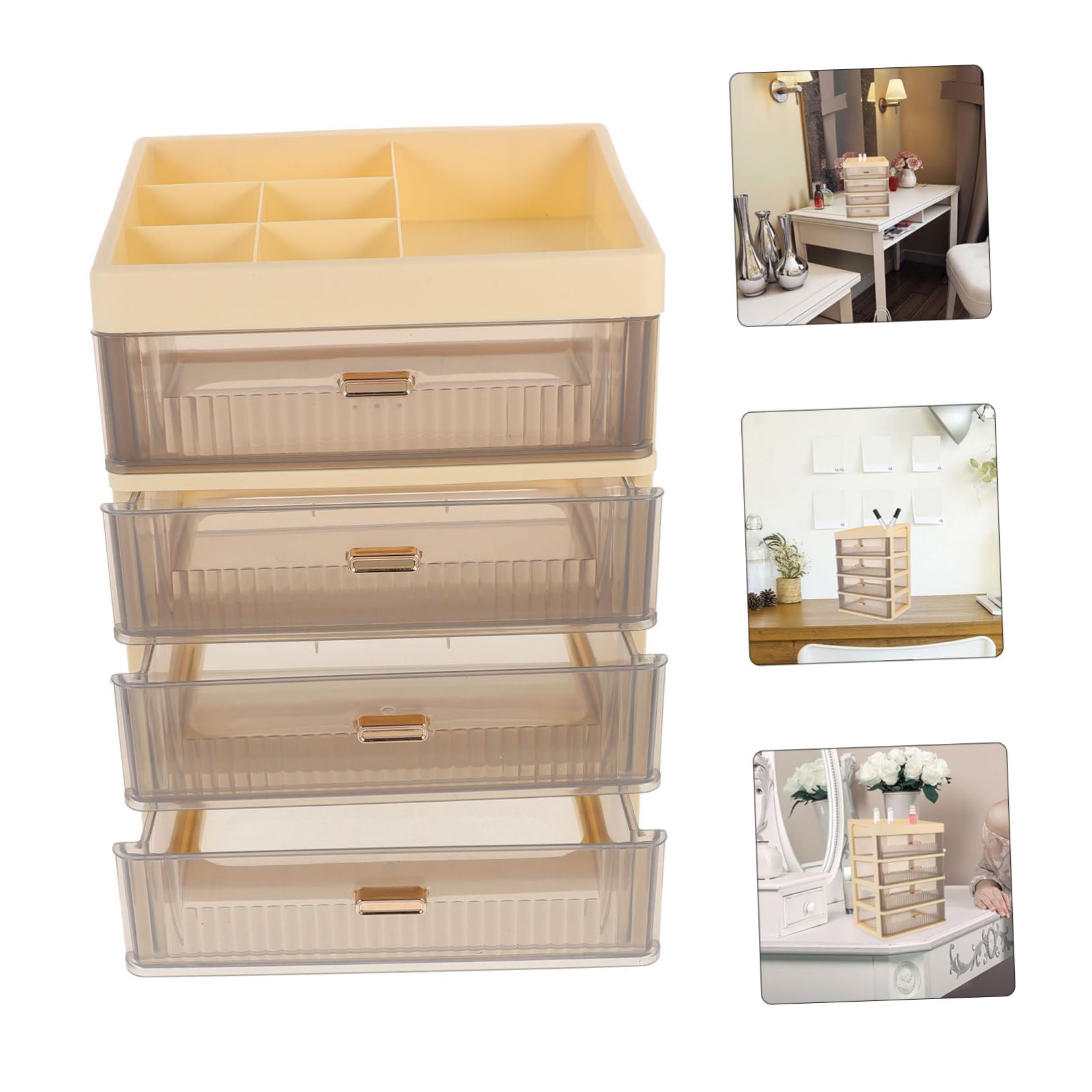 Levemolo Organizer Für Schreibtisch Mit Mehreren Fächern Transparente Aufbewahrungsbox Für Büro Und Zuhause Zur Aufbewahrung Von Schreibwaren Und Kleinen Gegenständen