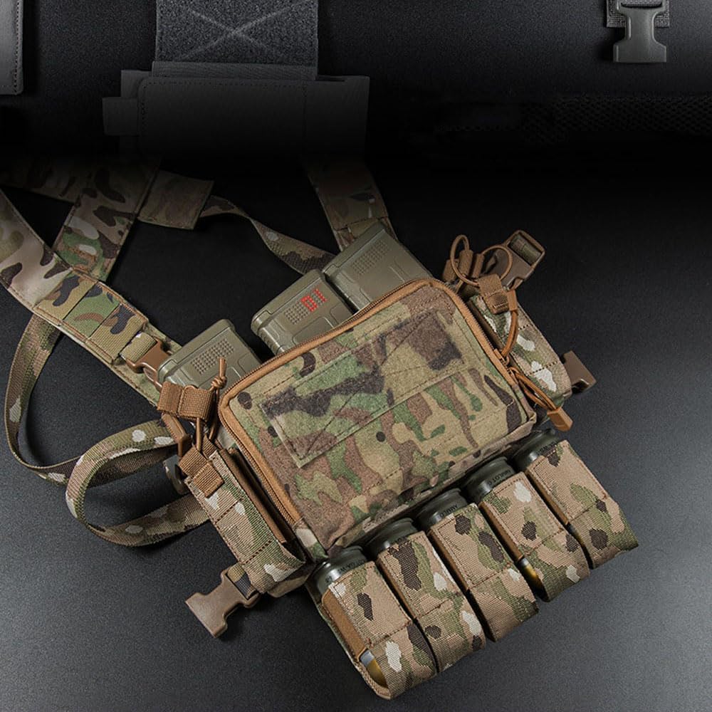 Grenade M203 Quintuple Pouches, Smoke Grenade Flash Bomb Bag Military Tactical Hunt Airsoft Magazine Holder Accessory