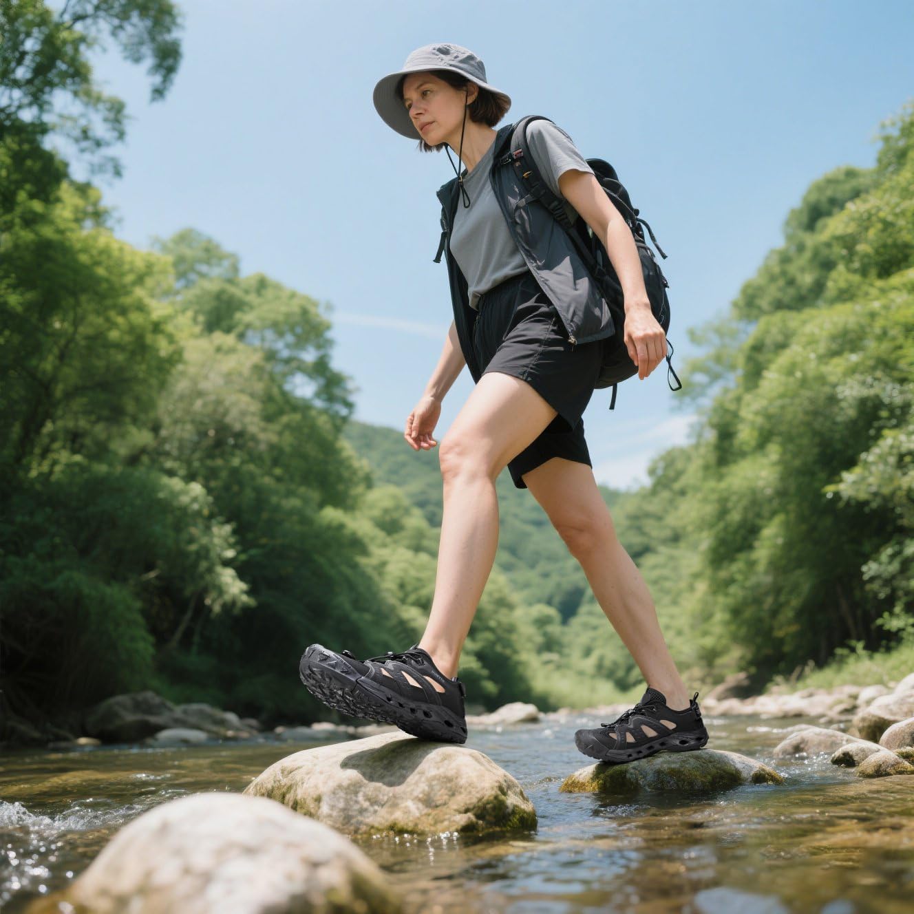 HUMTTO Women's Amphibious Closed Toe Hiking Sandals Quick-Dry Water Shoes Non-Slip Athletic Adjustable Outdoor Fisherman Summer Beach Walking Travel Sandals - Image 2