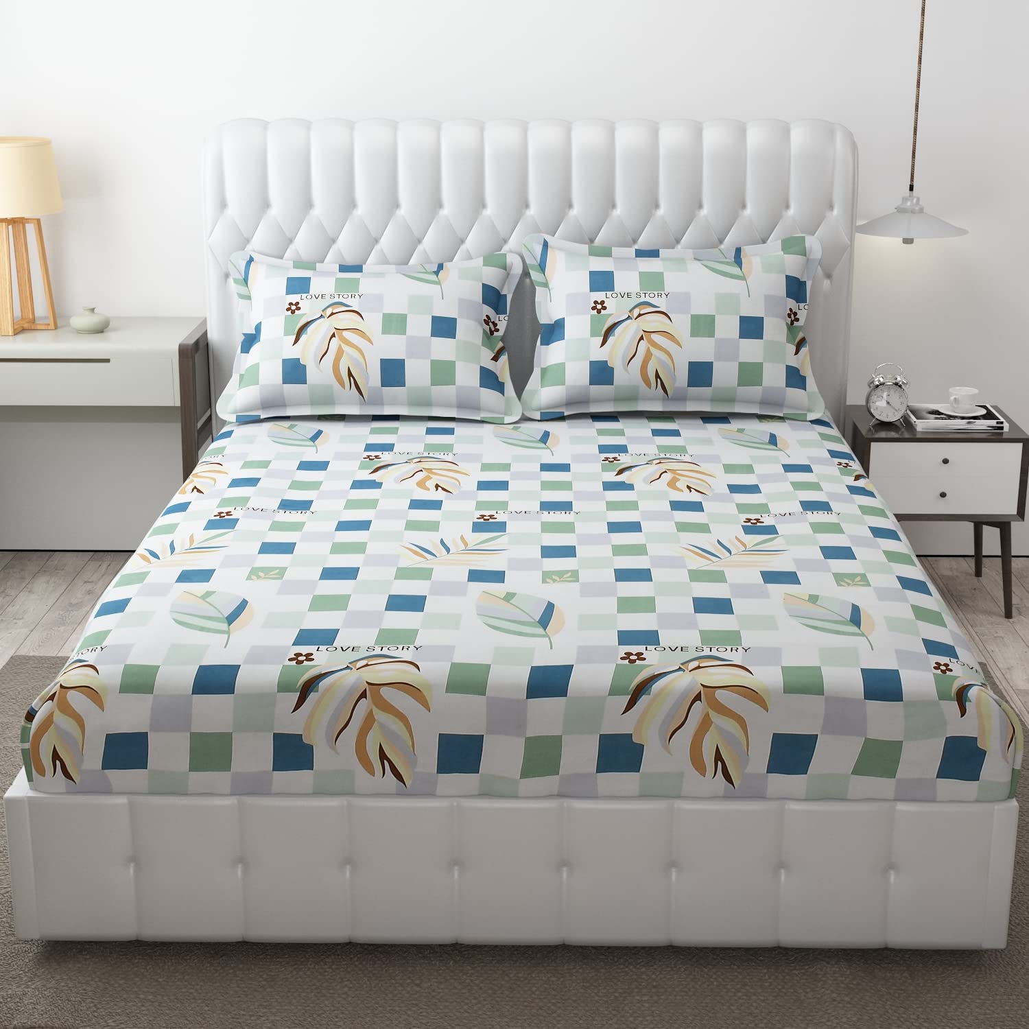 Fresh From Loom Microfiber King Bedsheet for Double Bed Wrinkle Free