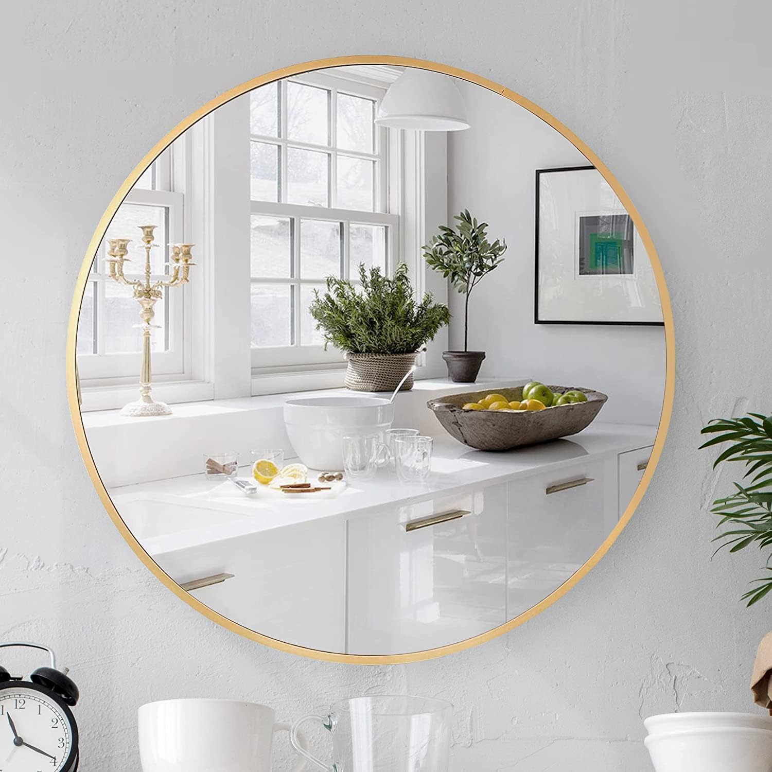 Lokingrise Circle Wall Mirror Large Round Wall Mirror