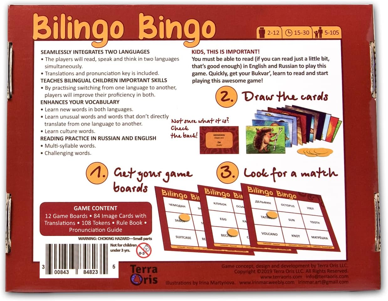 Bilingo Bingo - Bilingual Game English/Russian by Terra Oris