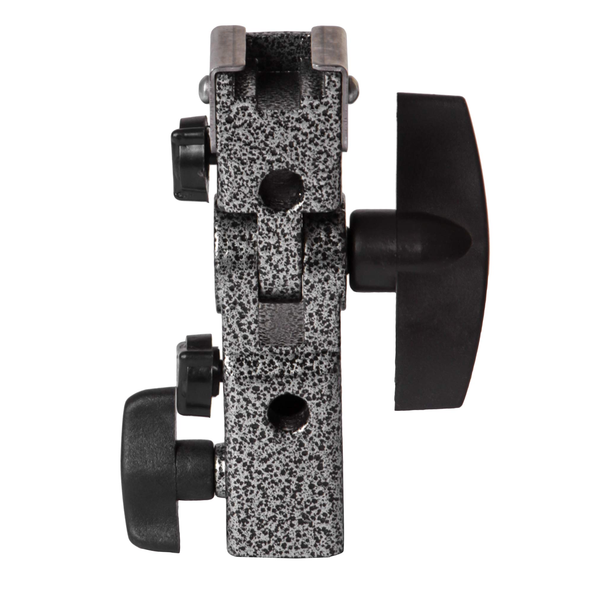 HIFFIN® Pro S1 Umbrella Bracket Heavy Duty Light Weight, Flash Light Stand 2 Umbrella Holder B Bracket Speedlite Holder (CNC Aluminium) in Black Color(2 Umbrella Hole)