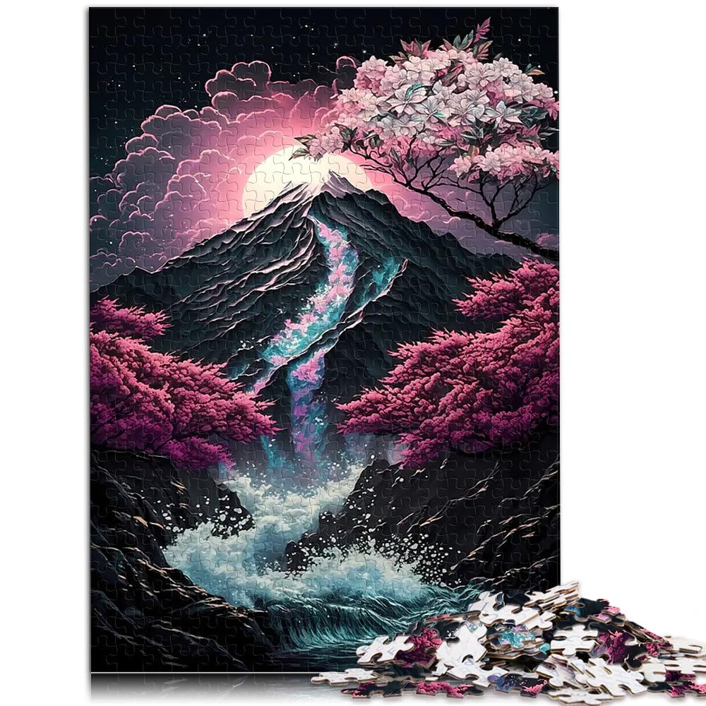 Puzzle 2000 pièces pour Adultes Art Japonais des Fleurs de Cerisier Jeu intellectuel Convient pour la décoration de Bureau 70x100cm