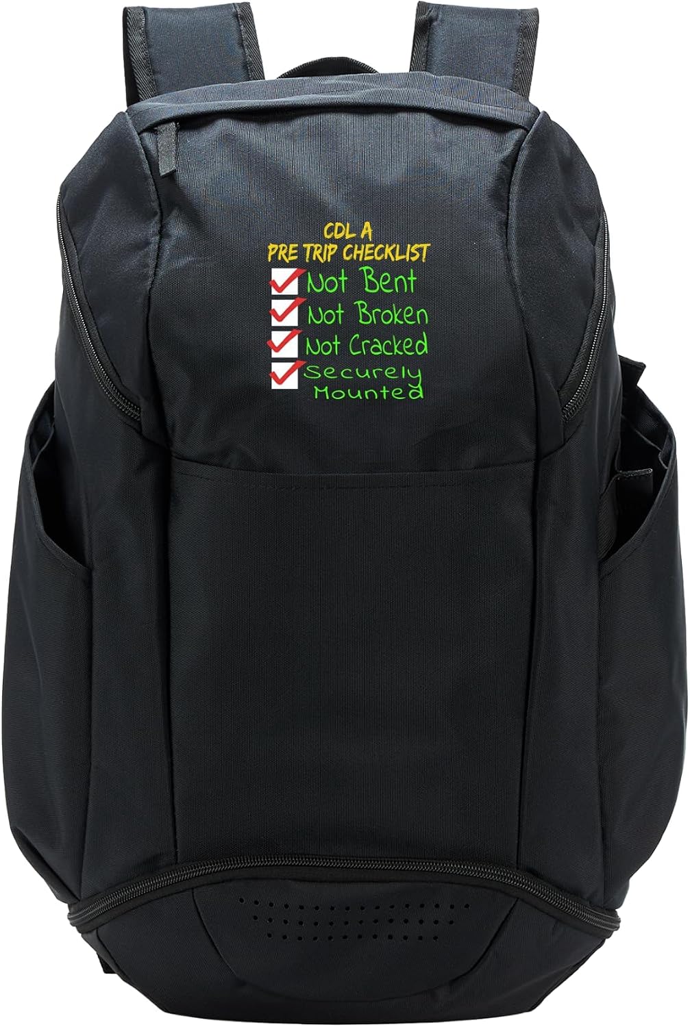 CDL A Pre Trip Checklist Truckers Diesel Mechanics Operators Sport Backpack