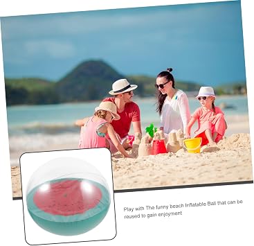 Mikinona Watermelon Beach Ball Inflatable Funny Outdoor Play Summer Giant Beach Balls for Swimming Pool