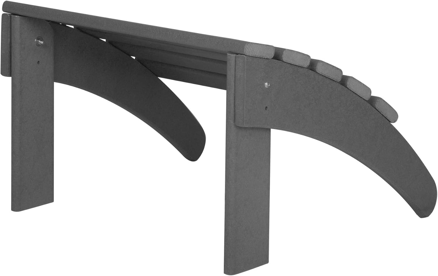 WO Home Furniture Adirondack Ottoman Outdoor Patio Footrest 13.5" Inch Folding Footstool for Outdoor Adirondack Chair (Gray)