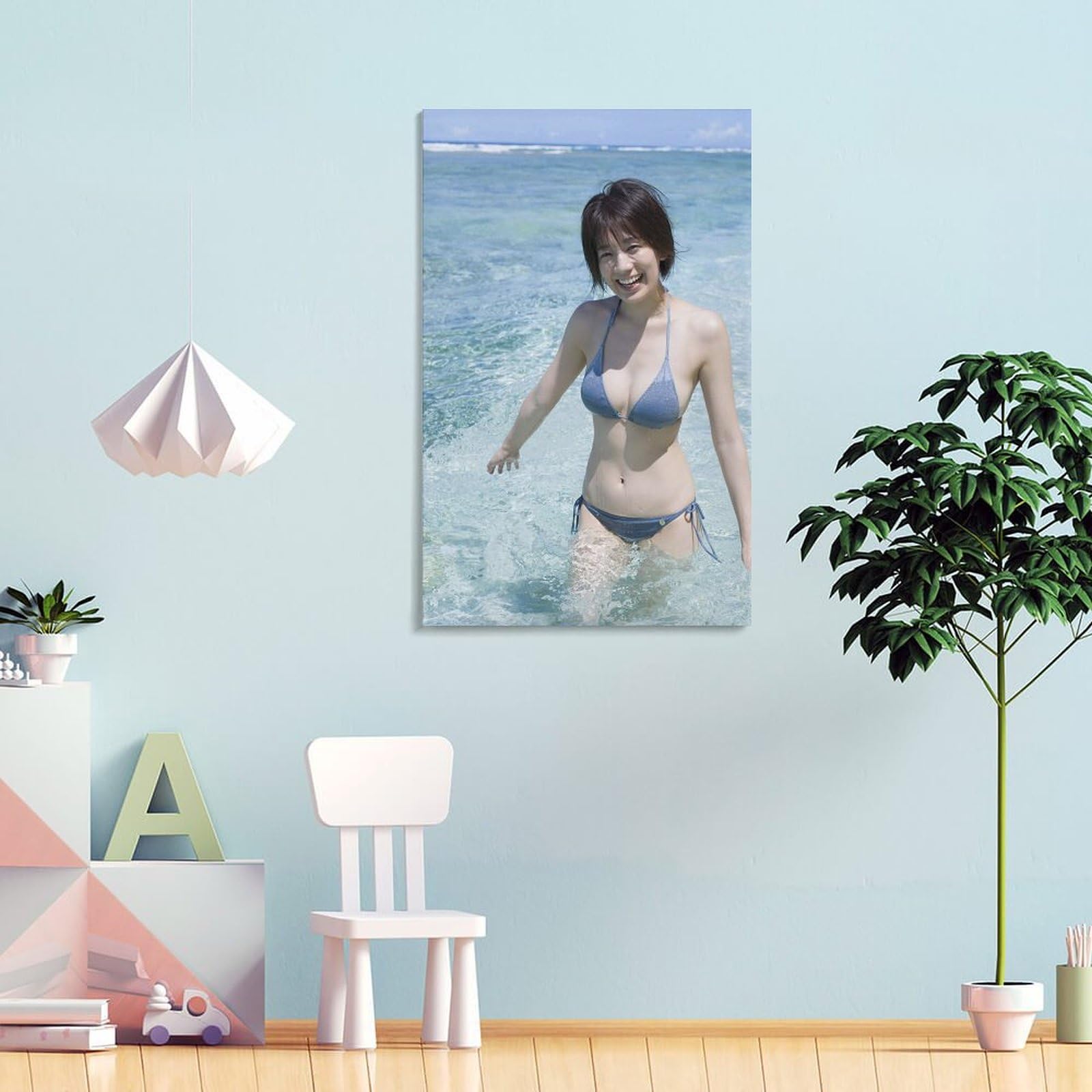 Amazon.co.jp: 佐藤美希 キャンバスアートポスター 水着写真