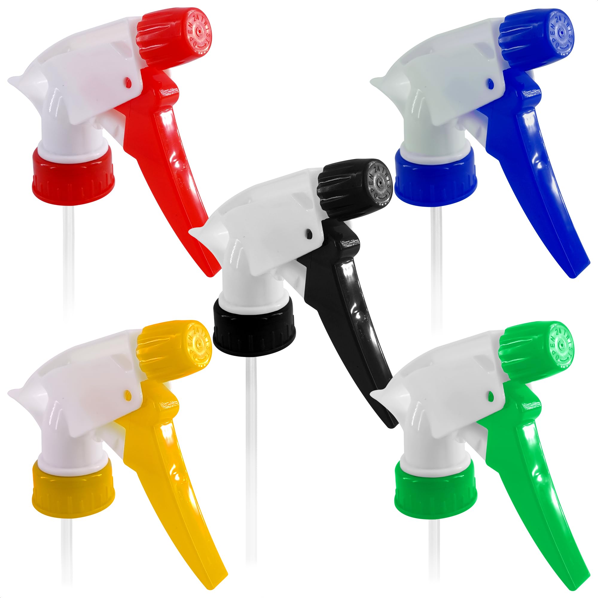 ALPENKOK Lab Bottletop Dispensers 5 Pcs, Fits 8-32 oz Bottles (Multicolor)