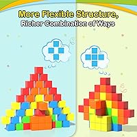 Vista 2 de 35 piezas de bloques de construcción magnéticos para niños pequeños, cubo de construcción magnético grande para niños, juguete educativo STEM