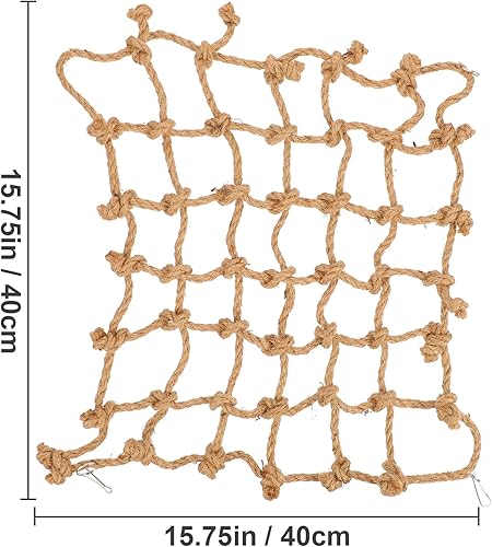Miniatura 7 de Balacoo Loro red de escalada hámster juguete hámster masticar juguetes loro columpio colgante juguete hamaca colgante perca pájaro escalada red