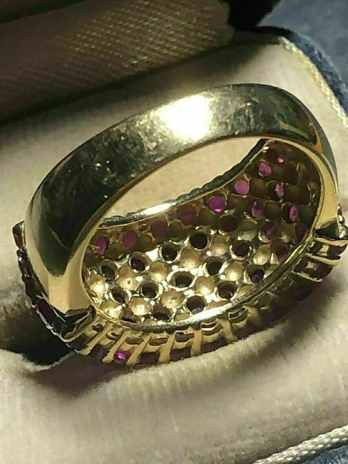 Vintage Estate 1962 14k Yellow Gold Natural Ruby Engagement Ring – Over 2.75 Ct Authentic Wedding Anniversary Band for Women