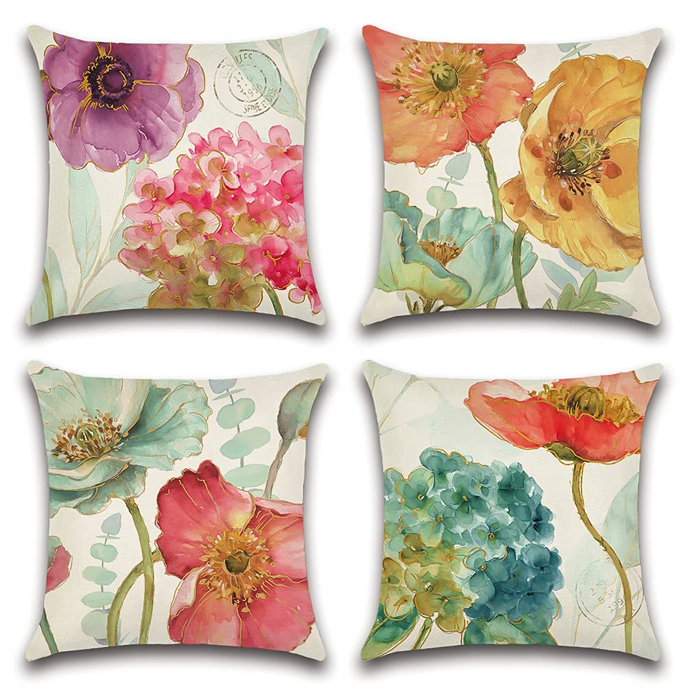 Housses de coussin imperméables de qualité supérieure style ferme et lotus