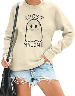 FASHGL Christmas Tree Sweatshirt Women Cute Christmas Tree Print Graphic Shirt Casual Long Sleeve Pullover Blouse
