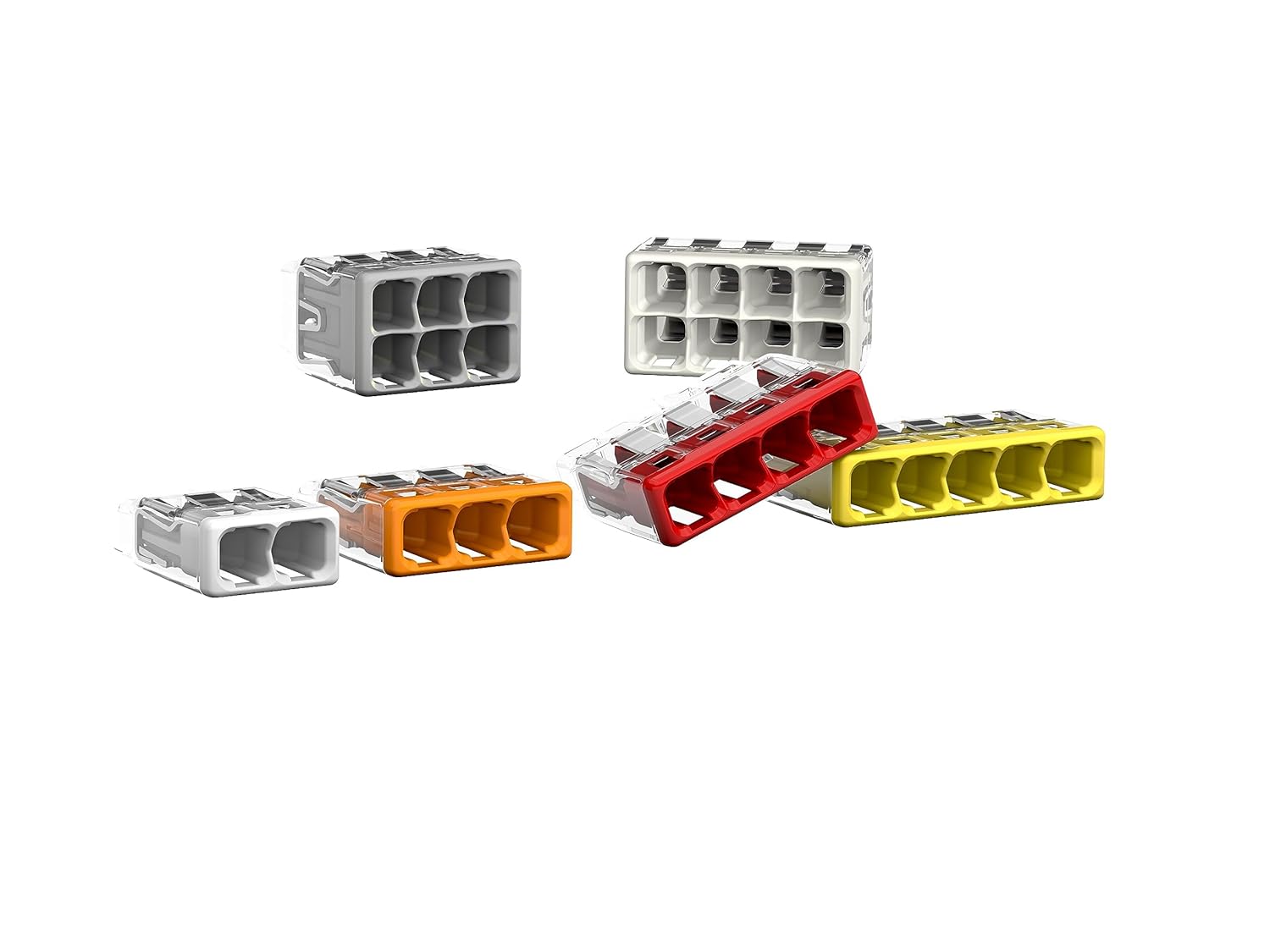 WAGO COMPACT splicing connector; for solid and stranded conductors; max. 4 mm²; 2-conductor; white cover; Surrounding air temperature: max 85°C (T85); 4,00 mm²; transparent, 2773-402 (120 pcs)