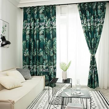 Bedroom Curtains Blackout 96x114cm, Darkening Curtains for Bedroom, Grommets Short Drapes Window Blackout Curtains Room Decoration, Eyelet Curtains 2 Panels