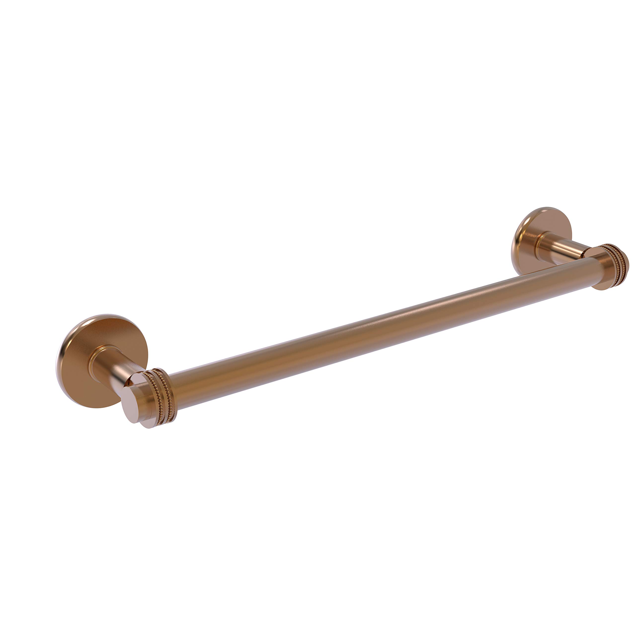 Allied Brass 2051D/36-BBR Continental Collection 36 Inch Dotted Detail Towel Bar, 36-Inch, Brushed Bronze