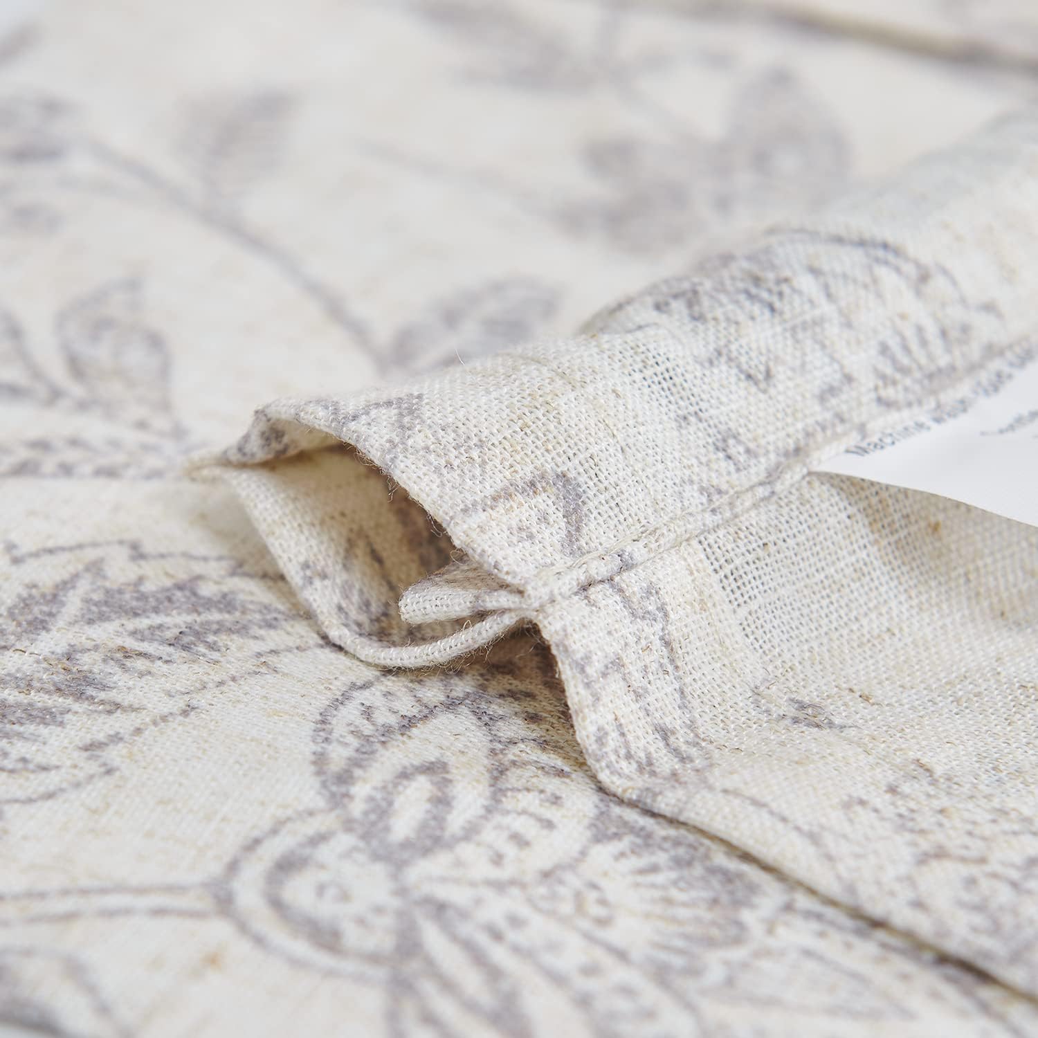Tende in Lino Con Stampa Floreale Blu, Lunghe 213 Cm, Tende Con