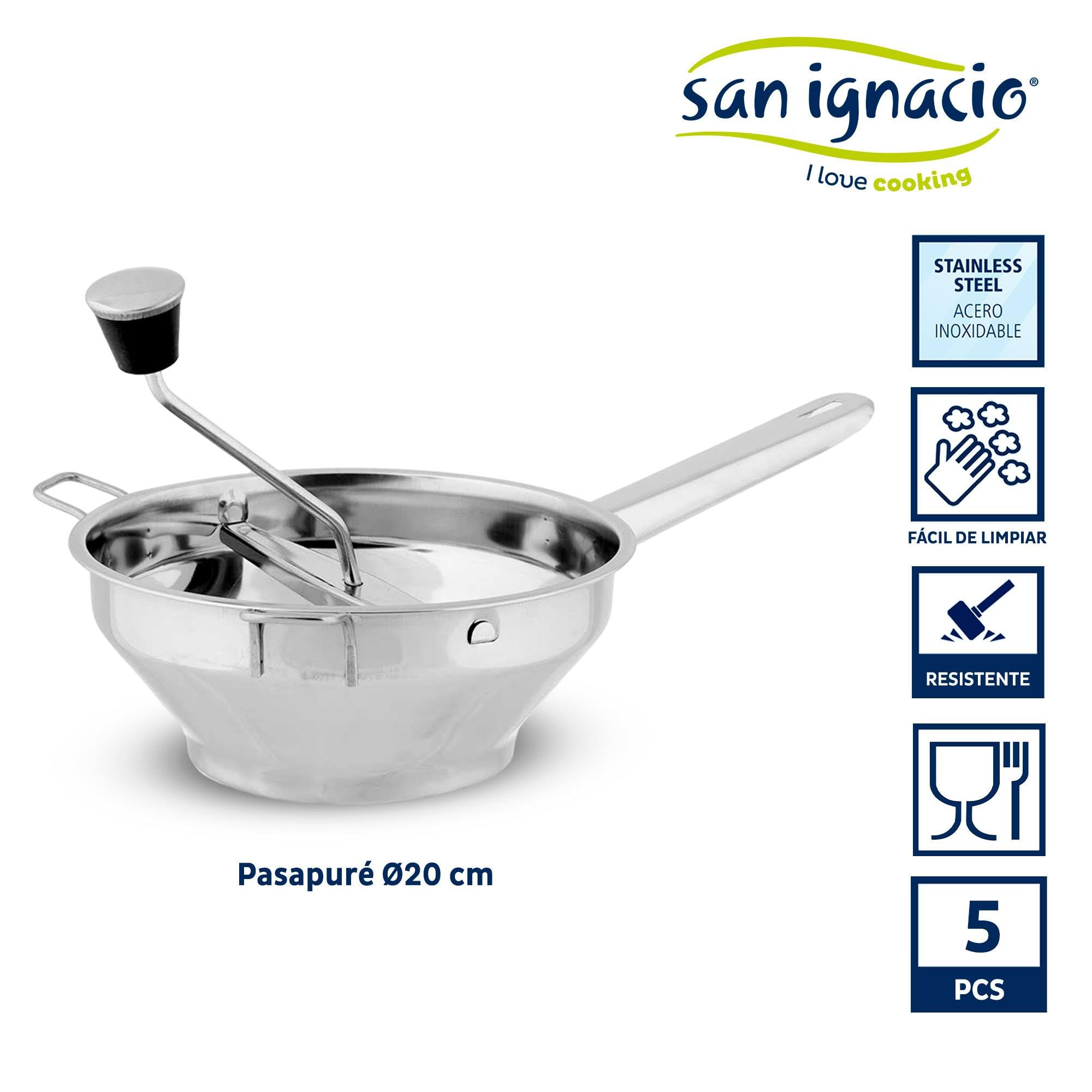 Pasapure acero con 3 discos 20 cm colección KINVARA
