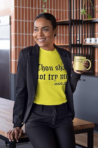 Vista 4 de Nlife Camisetas gráficas vintage para mujer con texto en inglés "Thou Shall Not Try Me